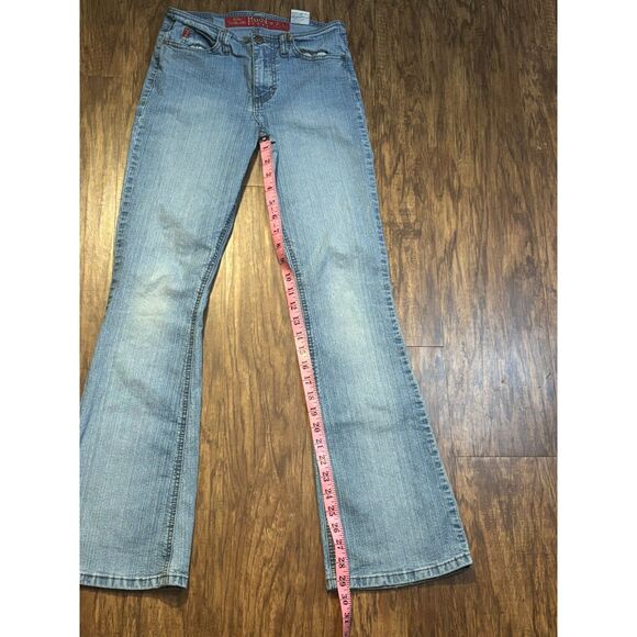y2k mudd flare jeans sz 1 light wash cotton jeans 2000s 26" baddie retro vintage - Picture 4 of 8